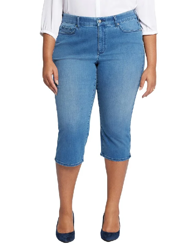 Nydj Plus Waist Match Slim Straight Crop Contented Jean Trendy Vintage Denim Jeans
