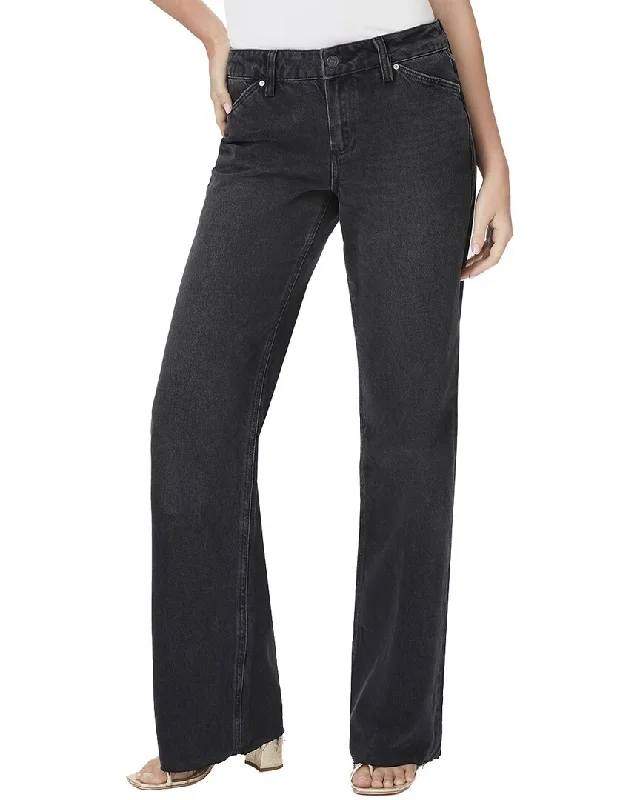 Paige Black Magnet Distressed Sonja Jean Stylish Paperbag Waist Denim
