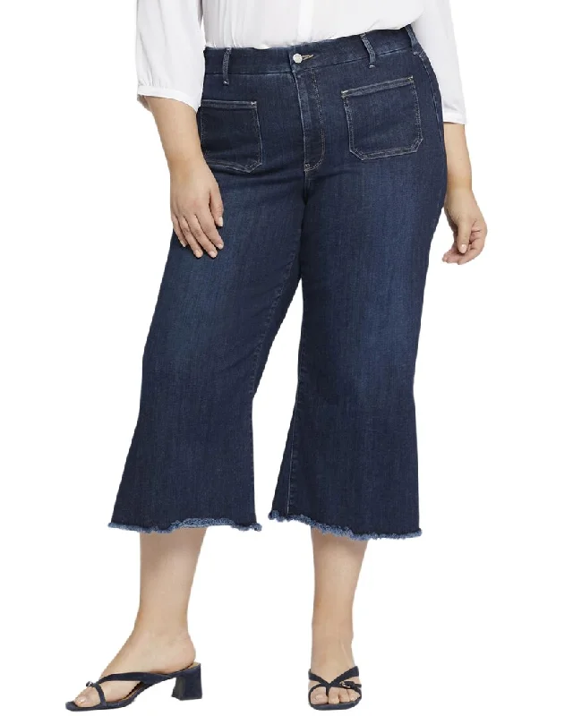Nydj Plus Patchie Sublime Capri Jean Elegant High-Waisted Flared Jeans
