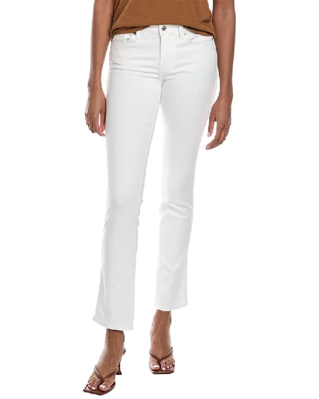 7 For All Mankind Kimmie White Form Fitted Straight Leg Jean Cozy Relaxed Fit Denim Jeans 7 For All Mankind Kimmie White Form Fitted Straight Leg Jean Cozy Relaxed Fit Denim Jeans