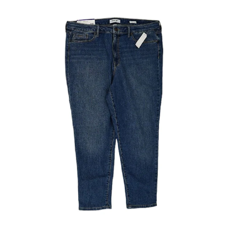 Blue Solid Capri Slim Leg Jeans Comfortable Faded High-Rise Jeans