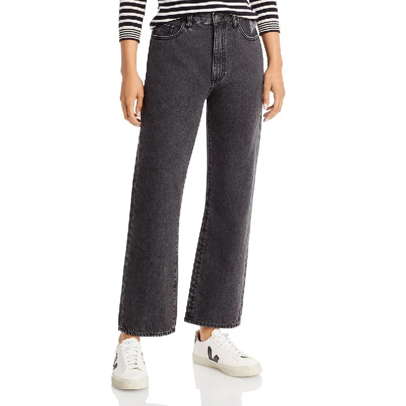 DL1961 Womens Emlie High Rise Distressed Ankle Jeans Classic Button Fly Jeans