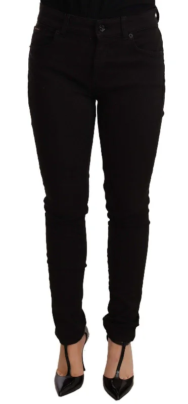 Dolce & Gabbana Chic  Mid-Waist Skinny blue Women's Jeans Casual Wide-Legged Denim Jeans