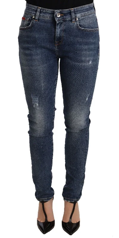Dolce & Gabbana Elegant Slim-Fit Distressed Skinny Women's Jeans Chic Vintage-Inspired Denim Jeans Dolce & Gabbana Elegant Slim-Fit Distressed Skinny Women's Jeans Chic Vintage-Inspired Denim Jeans