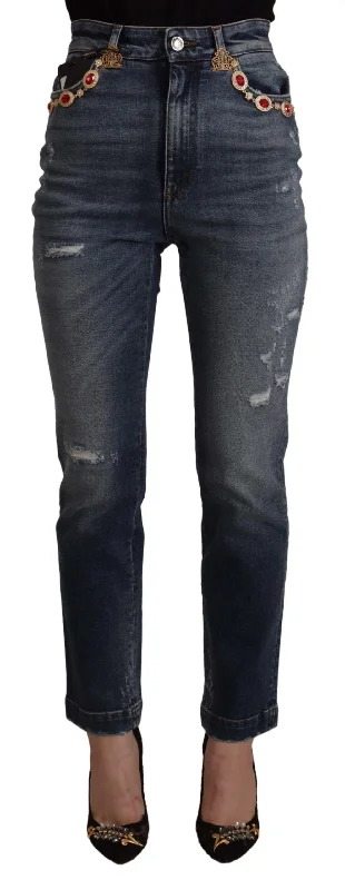 Dolce & Gabbana High Waist Skinny Designer Jeans in Women's Fashionable Raw Hem Bootcut Jeans Dolce & Gabbana High Waist Skinny Designer Jeans in Women's Fashionable Raw Hem Bootcut Jeans