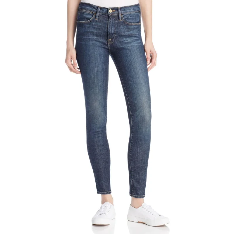 FRAME Womens Le High Denim High Rise Skinny Jeans Trendy Low-Rise Slim Jeans
