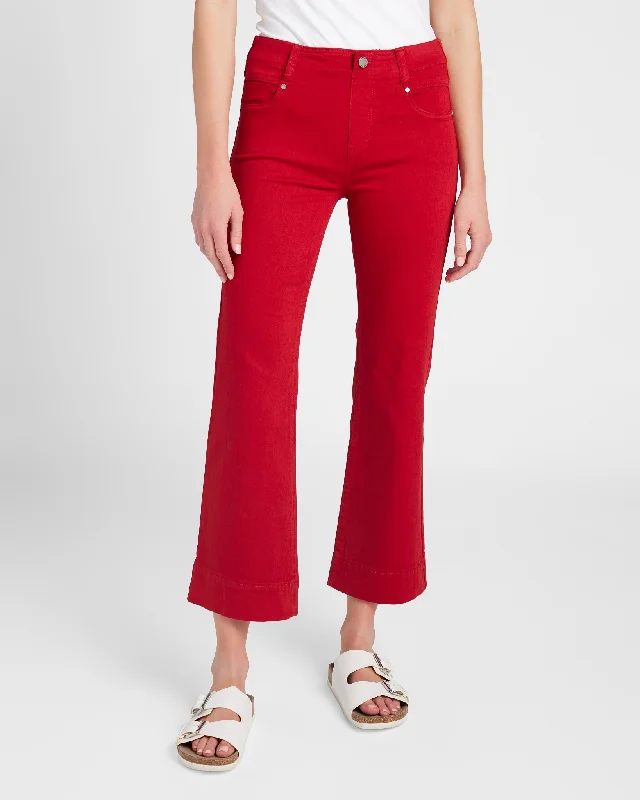Gia Glider Cropped Flare Leg Jeans Stylish Relaxed Fit Skinny Jeans