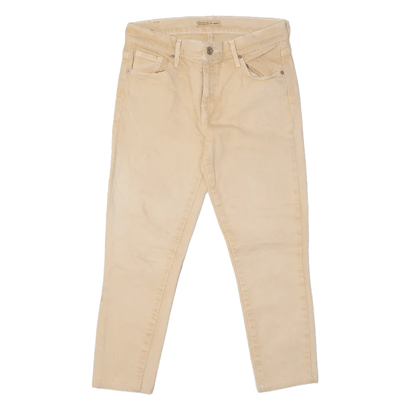 GUESS Cropped Jeans Beige Denim Slim Skinny Womens W27 L23 Stylish High-Waist Skinny Denim GUESS Cropped Jeans Beige Denim Slim Skinny Womens W27 L23 Stylish High-Waist Skinny Denim