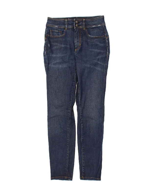 GUESS Womens Slim Jeans W27 L28 Blue Cotton Comfortable Low-Rise Jeans
