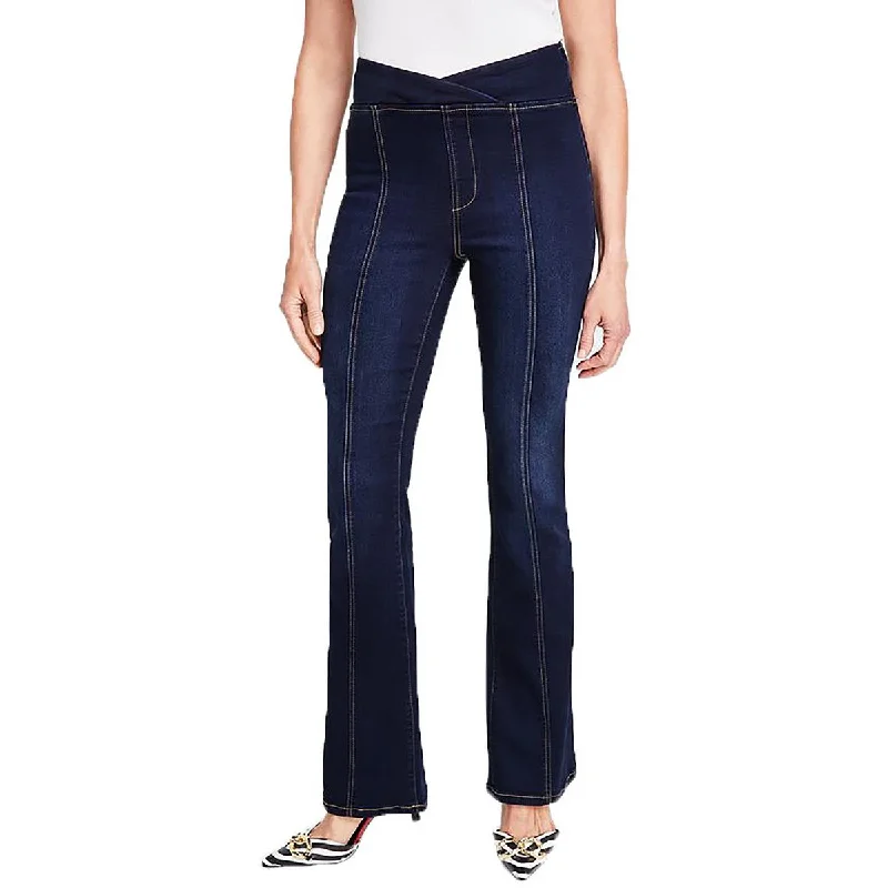 INC Womens High Rise Dark Wash Bootcut Jeans Comfortable Jogger Style Jeans