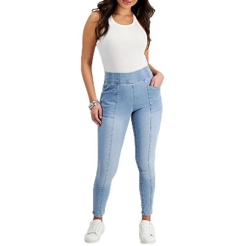 INC Womens Petites Faded High Rise Skinny Jeans Elegant Dark-Wash Bootcut Jeans