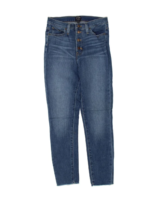J. CREW Womens High Rise Skinny Jeans W28 L27 Blue Cotton Fashionable Straight Fit Denim J. CREW Womens High Rise Skinny Jeans W28 L27 Blue Cotton Fashionable Straight Fit Denim