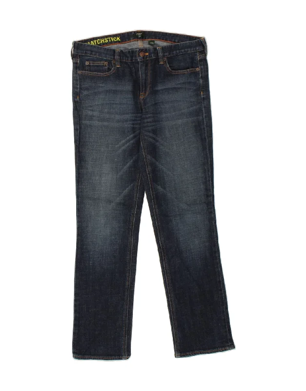 J. CREW Womens Matchstick Slim Jeans W31 L30 Navy Blue Cotton Chic Faded Blue Jeans
