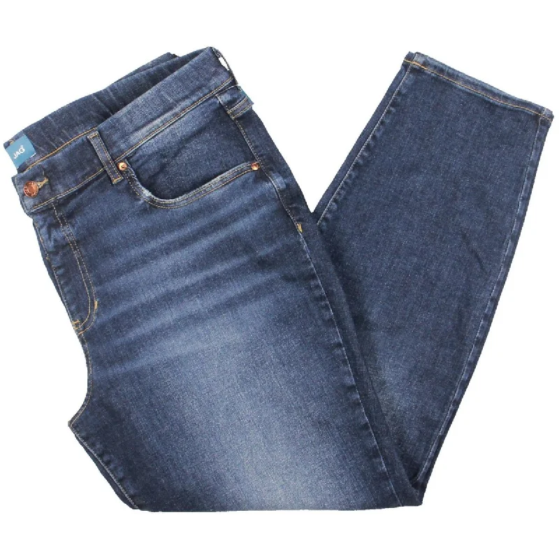 Jag Jeans Womens Plus High Rise Stretch Skinny Jeans Comfortable Distressed Straight-Leg Jeans
