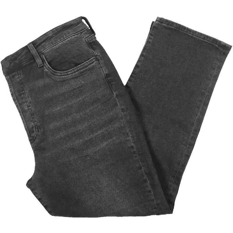 Kut From The Kloth Womens High Rise Cropped Straight Leg Jeans Chic Vintage-Inspired Denim Jeans