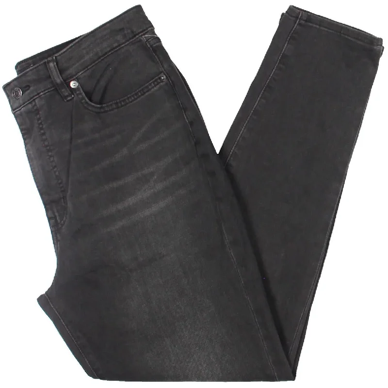 Lauren Ralph Lauren Womens Denim High Rise Straight Leg Jeans Trendy Acid Wash Skinny Jeans