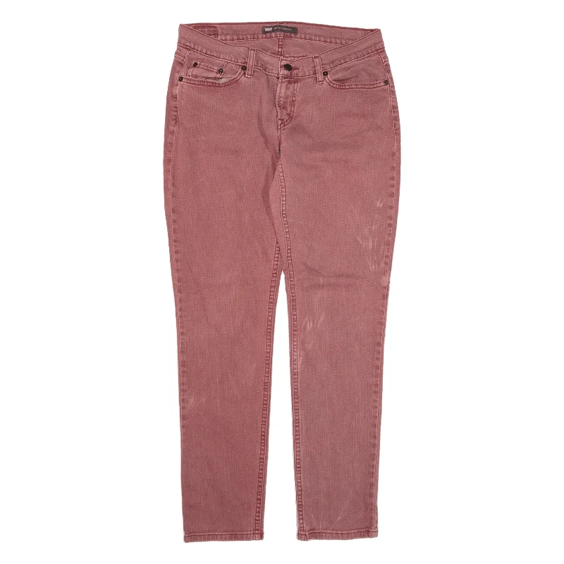 LEVI'S 524 Superlow Jeans Pink Denim Slim Tapered Womens W31 L31 Chic Rolled Cuff Denim Jeans