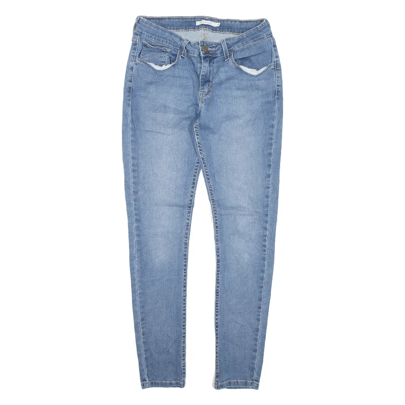 LEVI'S 535 Jeans Blue Denim Slim Skinny Womens W27 L30 Comfortable Stretch Denim Jeans LEVI'S 535 Jeans Blue Denim Slim Skinny Womens W27 L30 Comfortable Stretch Denim Jeans