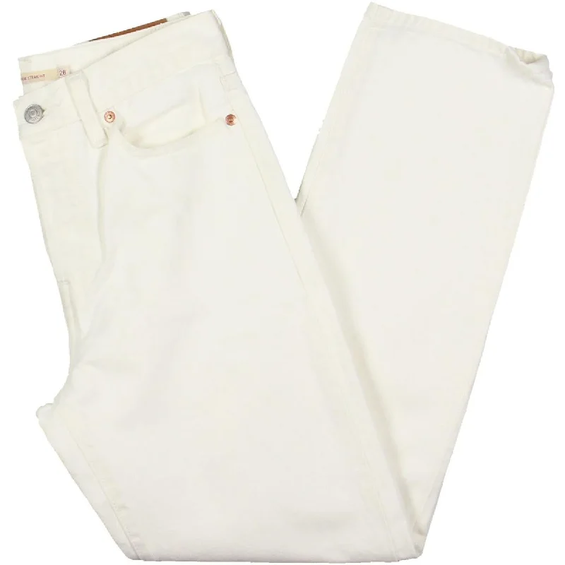 Levi's Womens Cotton High Rise Straight Leg Jeans Trendy Wide-Legged High-Waist Jeans Levi's Womens Cotton High Rise Straight Leg Jeans Trendy Wide-Legged High-Waist Jeans