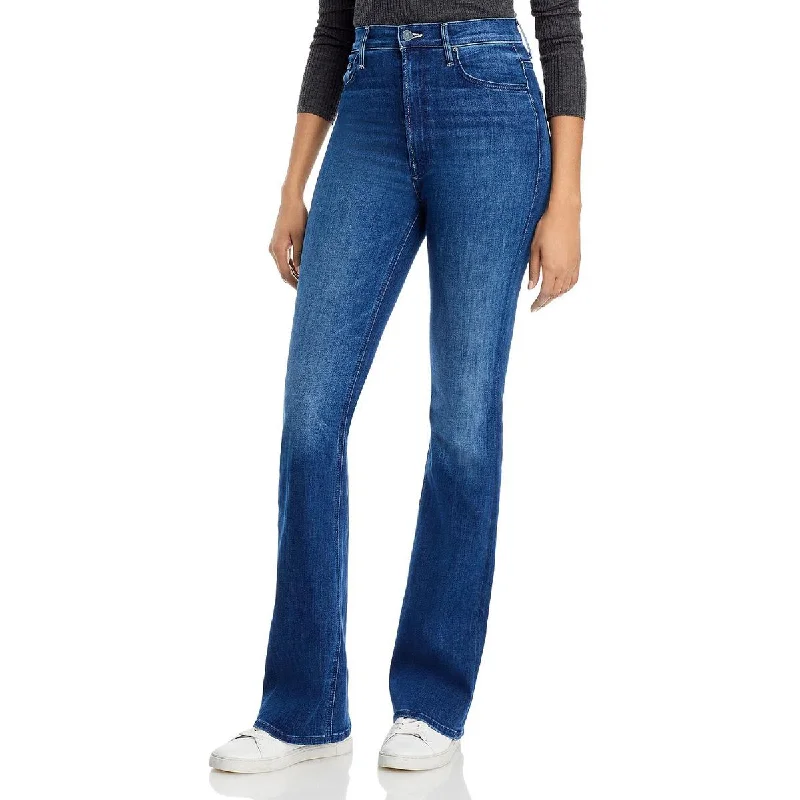Mother Womens The Mellow Drama Denim Embroidered Bootcut Jeans Classic Blue Denim Jeans Mother Womens The Mellow Drama Denim Embroidered Bootcut Jeans Classic Blue Denim Jeans