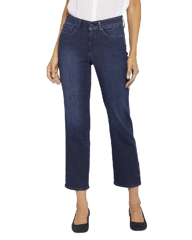 NYDJ Marilyn Straight Jean Trendy Wide-Legged High-Waist Jeans