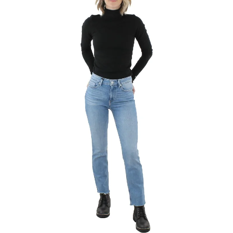 Paige Womens Cindy Denim Raw Hem Ankle Jeans Comfortable Ankle Jeans