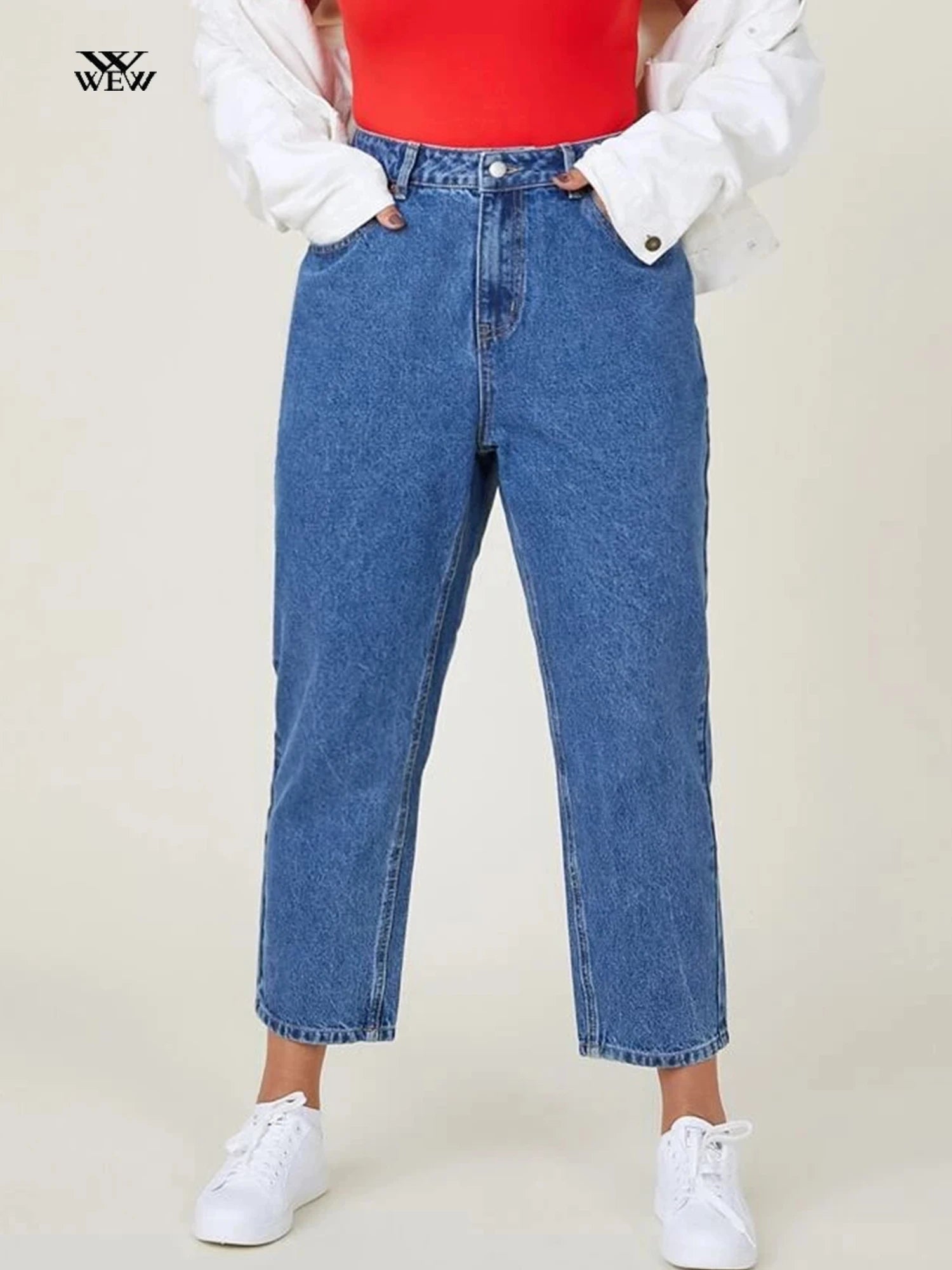 Plus Size Jeans for Women Autumn High Waist Elastic Denim Pants Stylish High-Waist Skinny Denim Plus Size Jeans for Women Autumn High Waist Elastic Denim Pants Stylish High-Waist Skinny Denim
