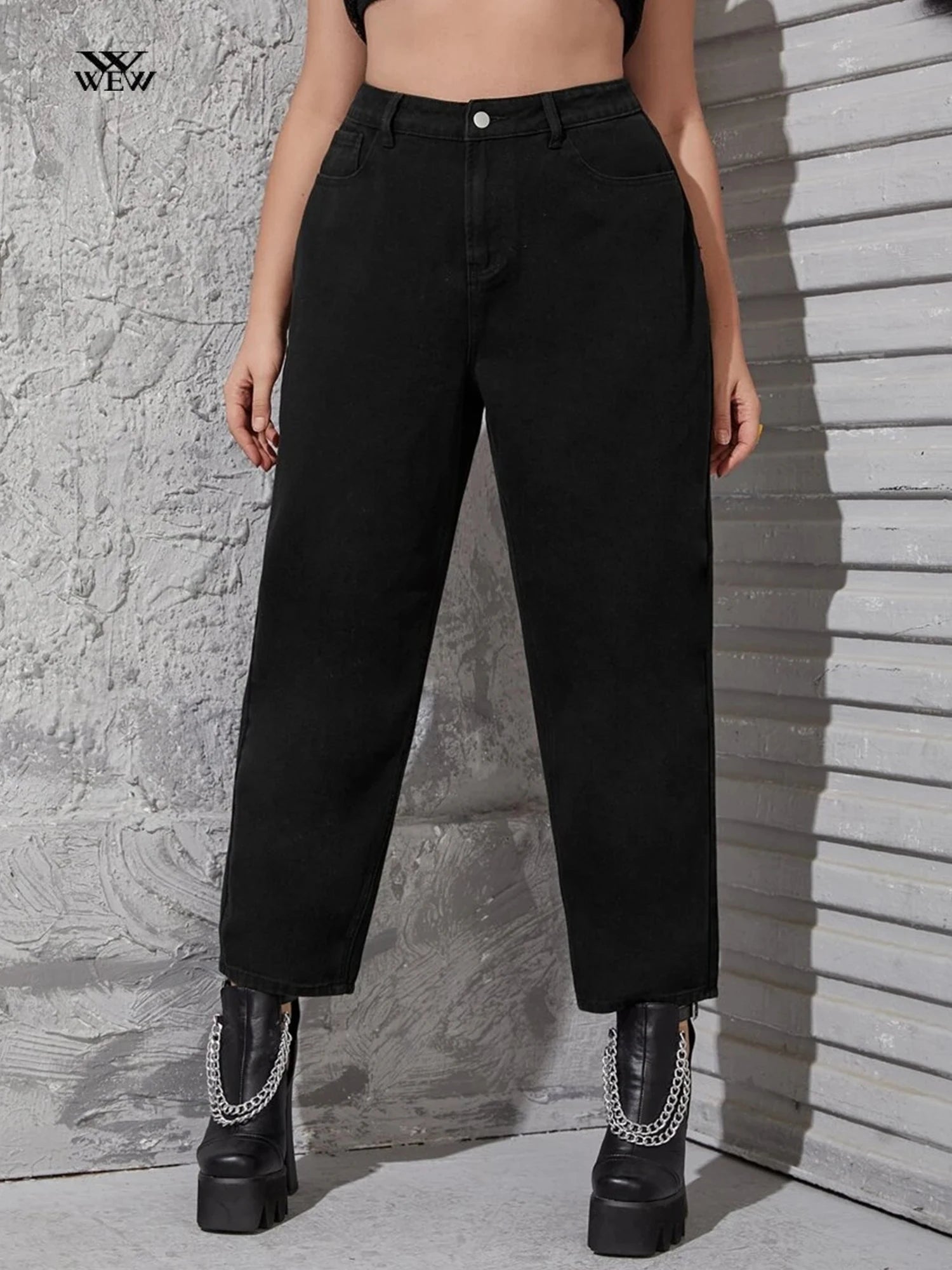 Plus Size White Jeans for Women Highly Stretchy Loose Fitting Women's Denim Jeans Stylish Stone-Wash Denim Jeans Plus Size White Jeans for Women Highly Stretchy Loose Fitting Women's Denim Jeans Stylish Stone-Wash Denim Jeans