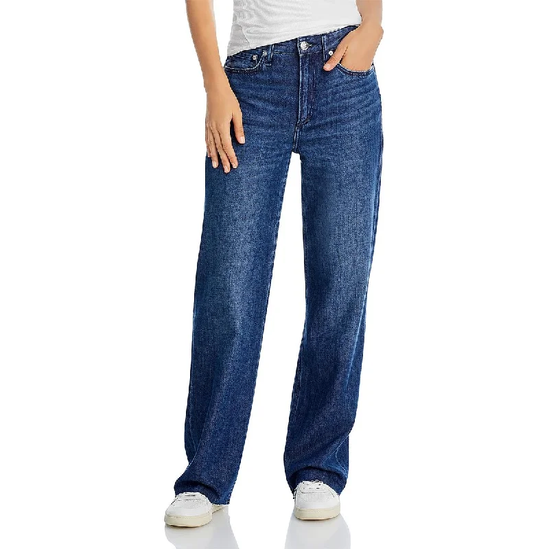 Rag & Bone Jeans Womens High Waisted Unhemmed High-Waisted Jeans Stylish Cargo Style Jeans