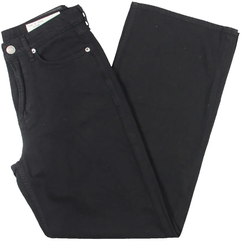 Rag & Bone Womens Wide Leg High Rise Wide Leg Jeans Casual Straight-Leg Jeans