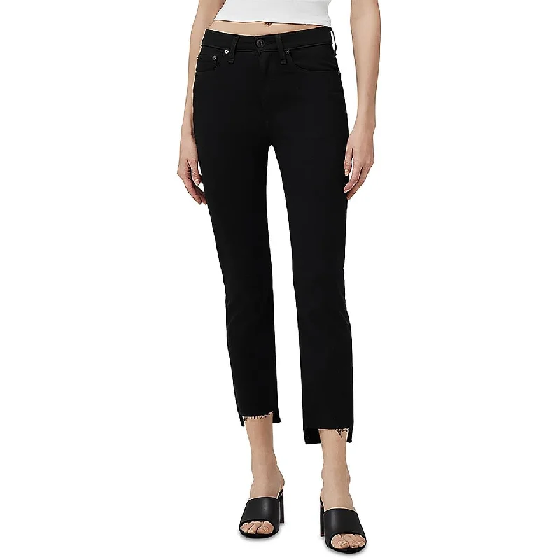 Rag & Bone Womens Wren High Rise Slim Straight Leg Jeans Cozy Tencel Blend Denim Jeans