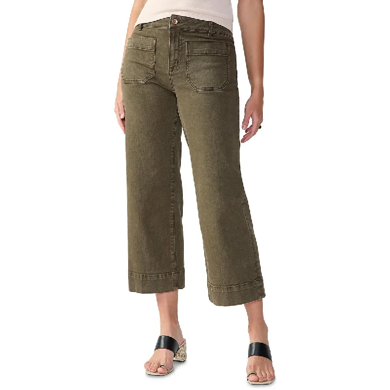 Sanctuary Denim Womens Cropped Wide Leg Cropped Jeans Casual Wide-Legged Denim Jeans Sanctuary Denim Womens Cropped Wide Leg Cropped Jeans Casual Wide-Legged Denim Jeans