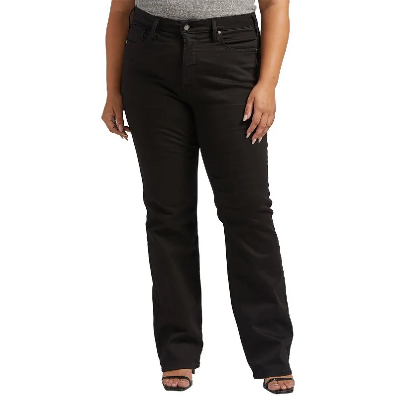 Silver Jeans Co. Womens Plus High Rise Infinite Fit Bootcut Jeans Casual Wide-Legged Denim Jeans Silver Jeans Co. Womens Plus High Rise Infinite Fit Bootcut Jeans Casual Wide-Legged Denim Jeans