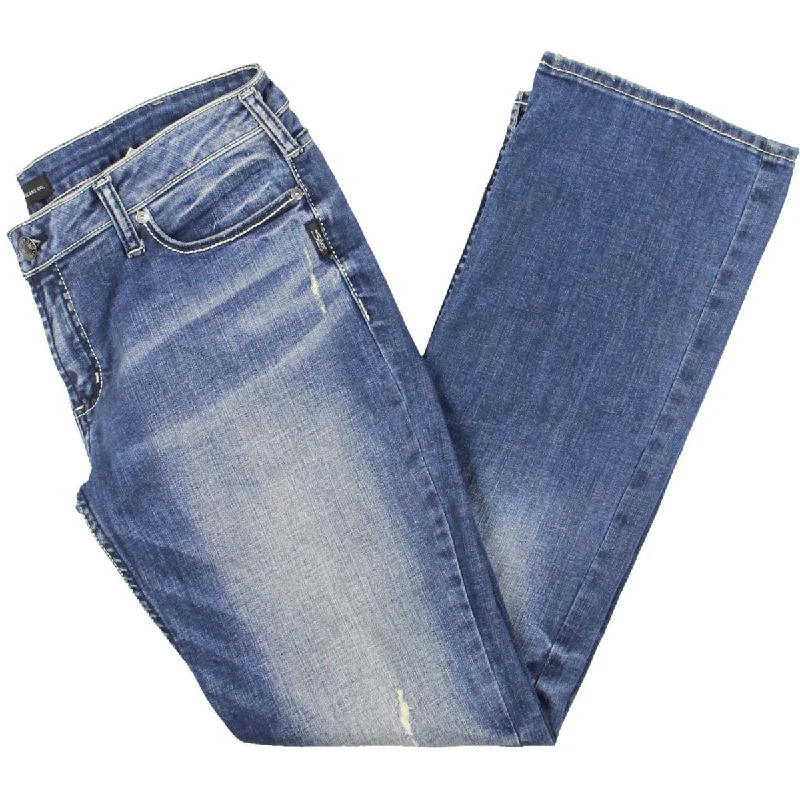 Silver Jeans Co. Womens Tuesday Denim Distressed Bootcut Jeans Casual Distressed Skinny Jeans
