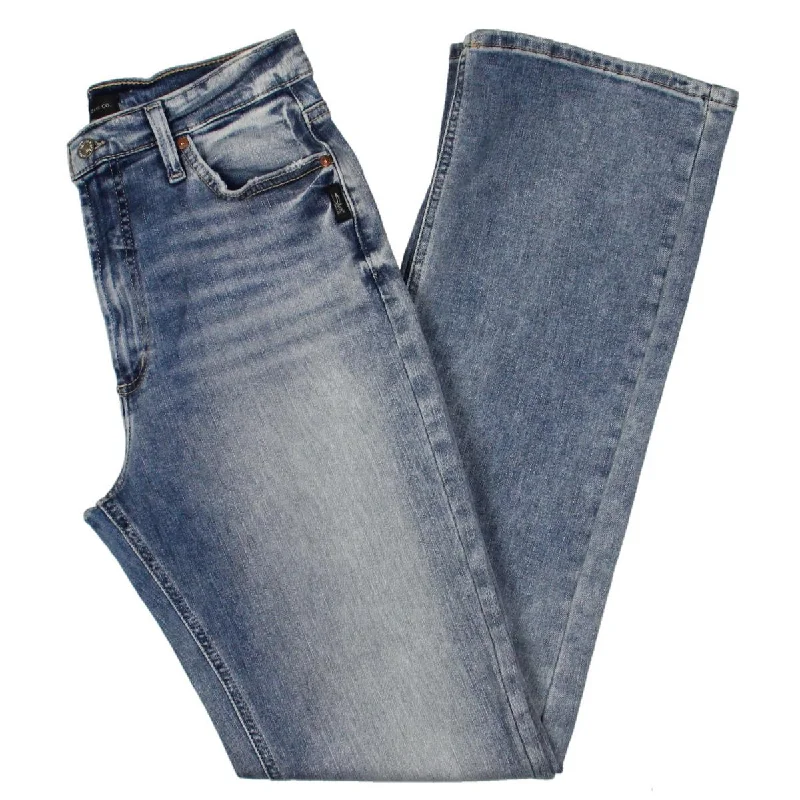 Silver Jeans Co. Womens Universal Fit High Rise Bootcut Jeans Classic Button Fly Jeans Silver Jeans Co. Womens Universal Fit High Rise Bootcut Jeans Classic Button Fly Jeans