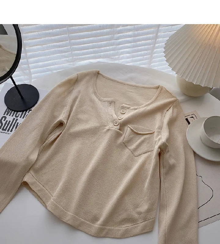 Sweater casual thin long sleeve temperament short design top 6536 Handmade Hand-knitted Hand-woven Sweater casual thin long sleeve temperament short design top 6536 Handmade Hand-knitted Hand-woven