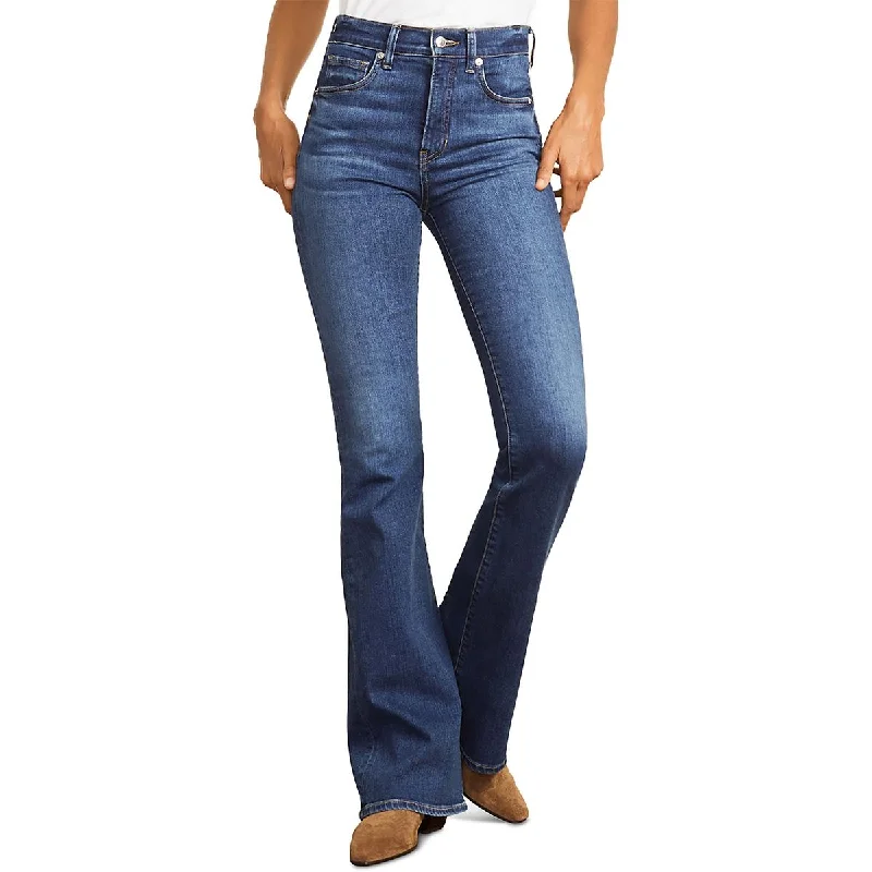 Veronica Beard Womens High Rise Skinny Flared Jeans Casual Loose Fit Jeans