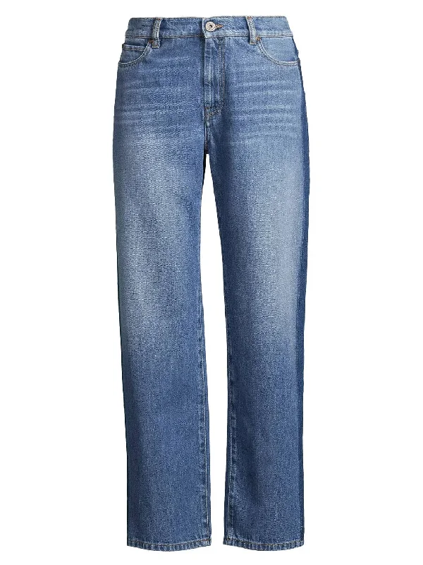 Weekend Katai Jean In Navy Medium Trendy Cut-Off Denim Shorts