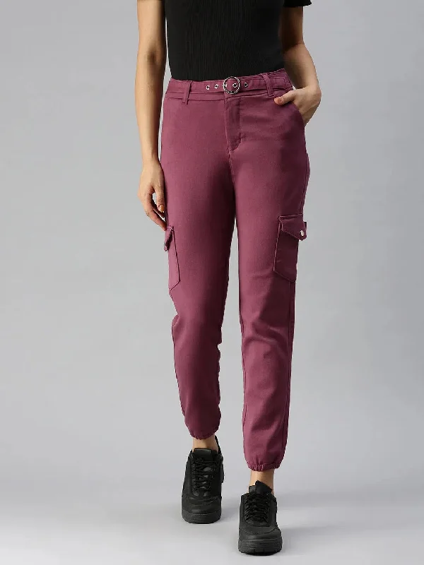 Women's Mauve Solid Denim Jeans-LTJO-22019-Mauve Comfortable Zip-Up Skinny Jeans