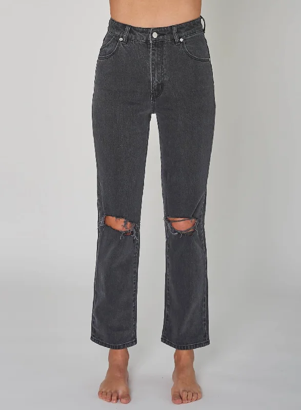 Women's Original Straight Jeans In Brad Black Trendy Patchwork Denim Jeans