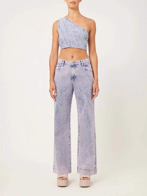 Zoie Wide Leg Relaxed Vintage Jeans In Pfeiffer Beach Comfortable Faded High-Rise Jeans