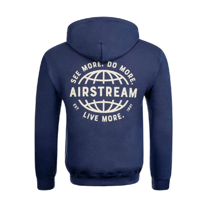 Airstream See More Do More Zip Up Hoodie Hoodie with Rhinestones Sparkly Elegant
