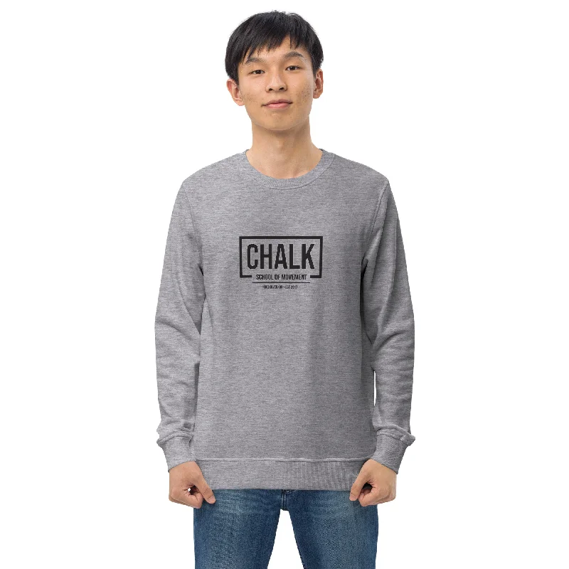 Chalk Logo Unisex organic sweatshirt Hoodie with High-Low Hem Asymmetrical Trendy