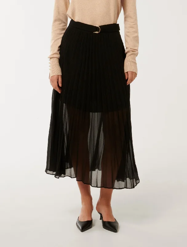Esme Belted Pleated Skirt tulle skirt dreamy