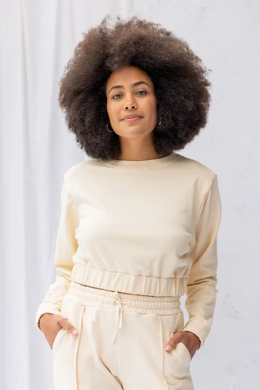 Ivy Sweatshirt | Natural Hoodie with Raglan Sleeves Sporty Comfortable