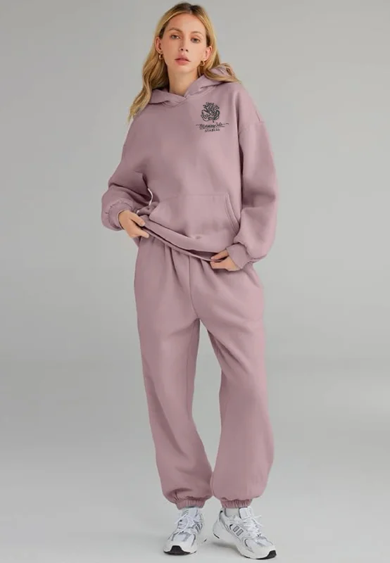 New! Womens 2-Piece Lounge Hoodie Oversized Sweatsuit Set, 12 Color Options Hoodie with Front Slit Layering Stylish New! Womens 2-Piece Lounge Hoodie Oversized Sweatsuit Set, 12 Color Options Hoodie with Front Slit Layering Stylish