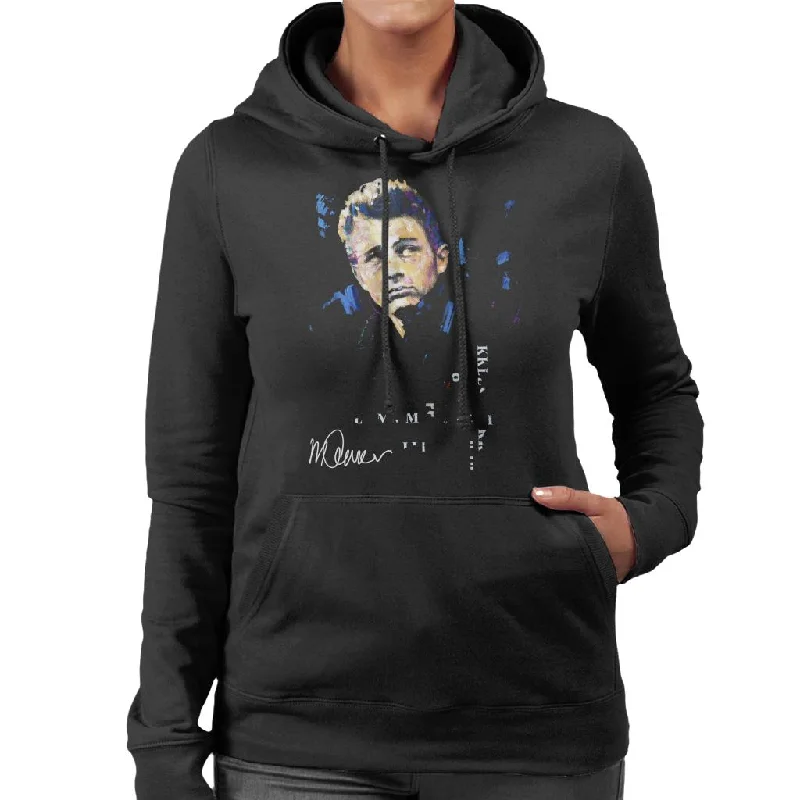 Sidney Maurer Original Portrait Of Actor James Dean Women's Hooded Sweatshirt Graphic Hoodie Design Print Sidney Maurer Original Portrait Of Actor James Dean Women's Hooded Sweatshirt Graphic Hoodie Design Print