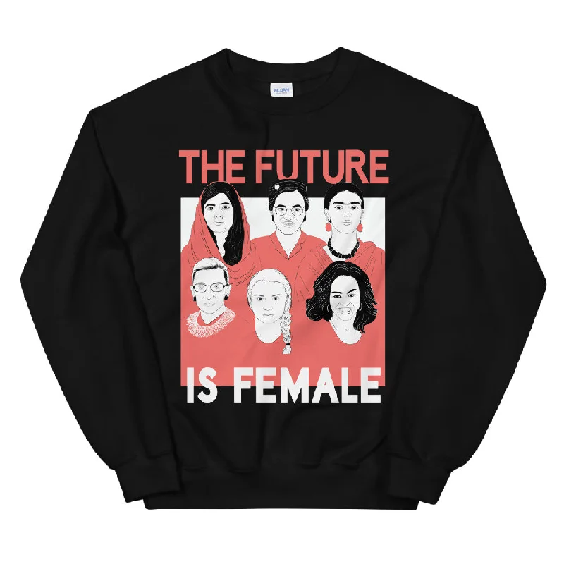 The Future Is Female -- Sweatshirt Hoodie with Color Block Contrast Stylish