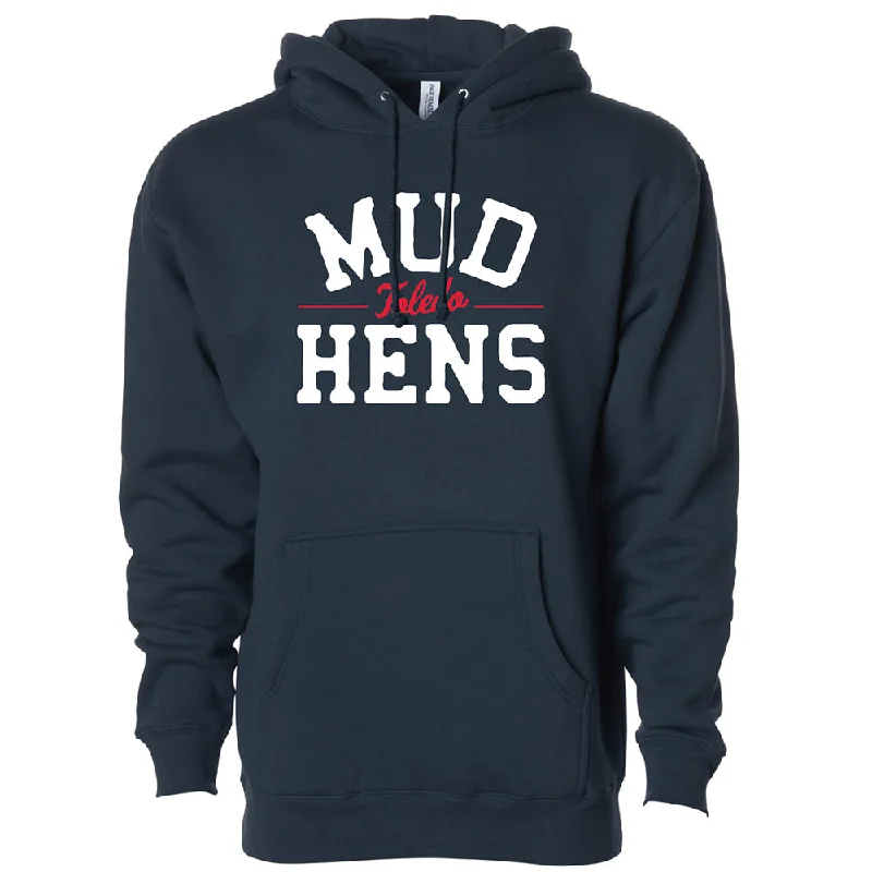 Toledo Mud Hens Mossing Hoodie Hoodie with Hem Raw Edge Edgy Unfinished