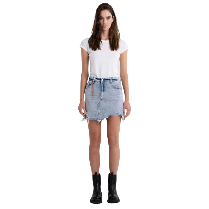Replay Women's Denim Mini Skirt leather skirt sleek